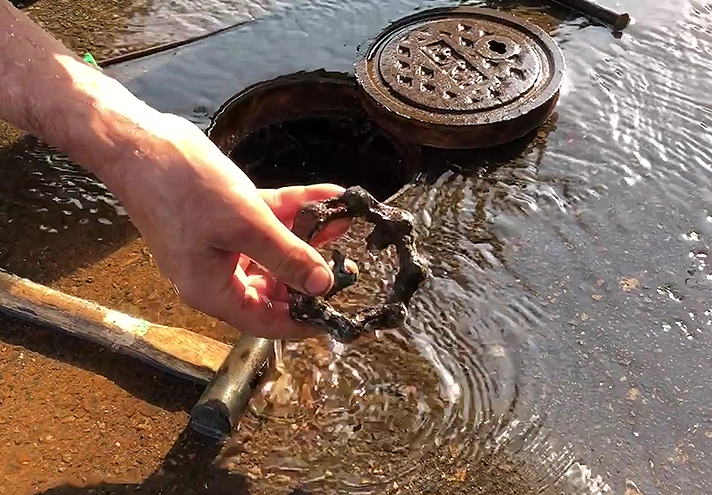 消雪パイプ故障