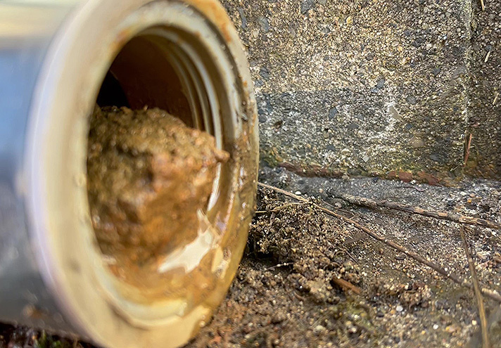 消雪パイプ詰まり