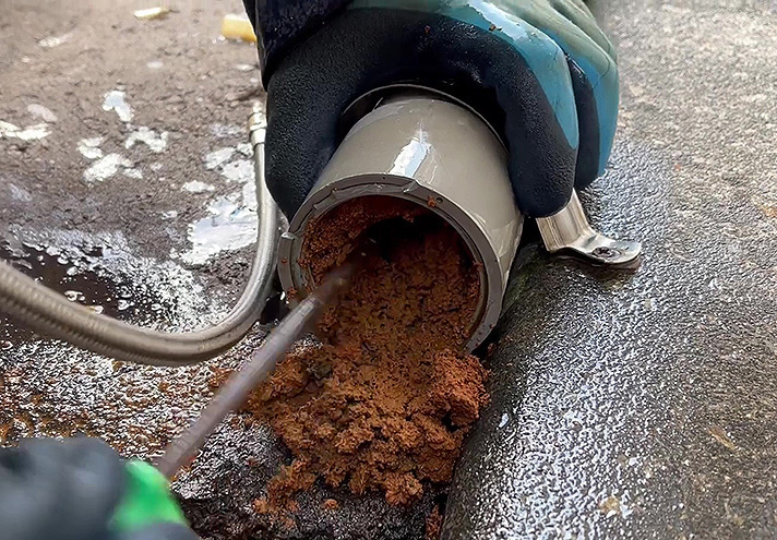 消雪パイプ詰まり