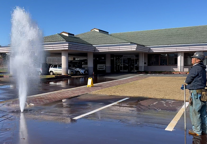 消雪パイプ詰まり