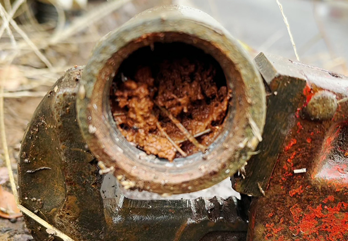 消雪パイプ詰まり