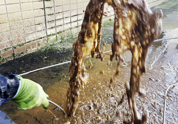 消雪パイプ詰まり