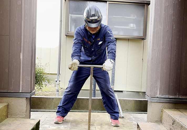 消雪パイプ詰まり