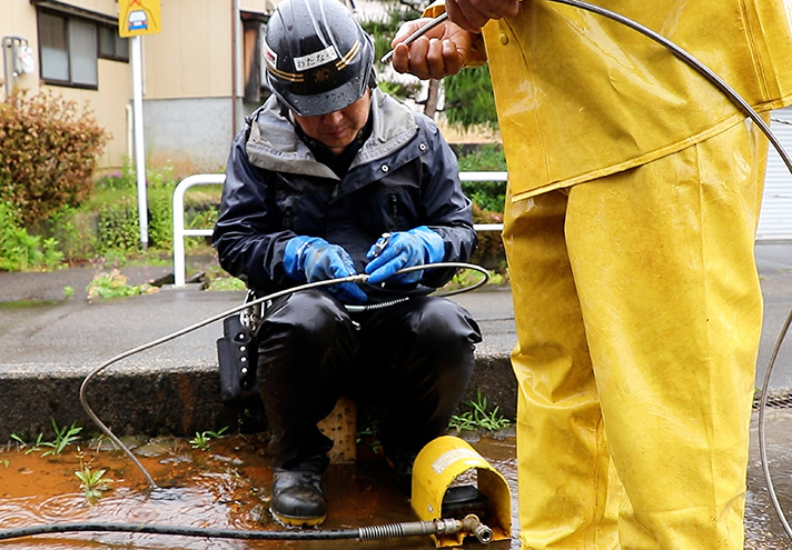 消雪パイプ詰まり