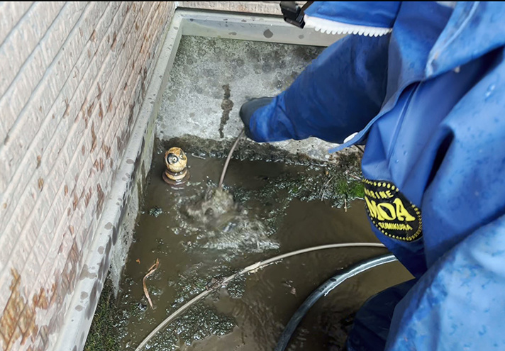 消雪パイプ詰まり