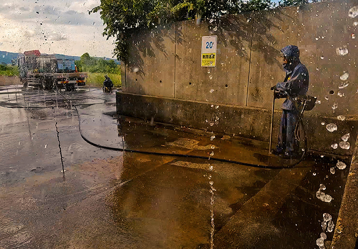 消雪パイプ詰まり